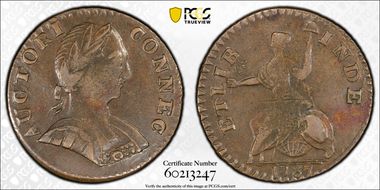 1787 CT 1/2P Small Head, ETLIB INDE, M 1.1-A AU58BN