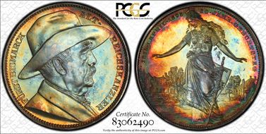 1895 Medal Bennert-162 Bismarck Ag SP64