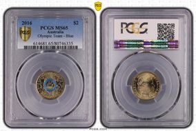 2016 $2 Olympic Team - Blue Colorized MS65