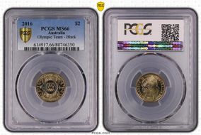 2016 $2 Olympic Team - Black Colorized MS66