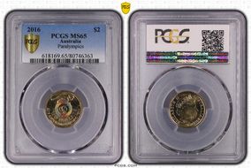 2016 $2 Paralympics Colorized MS65