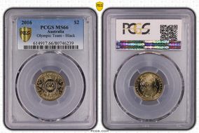 2016 $2 Olympic Team - Black Colorized MS66