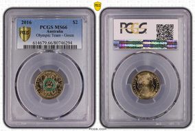 2016 $2 Olympic Team - Green Colorized MS66