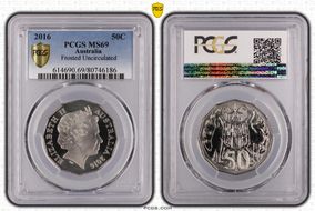 2016 50C Frosted Uncirculated MS69