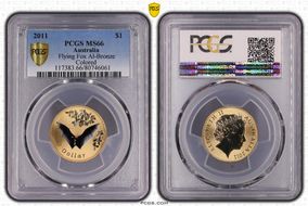 2011 $1 Flying Fox Al-Bronze Colorized MS66