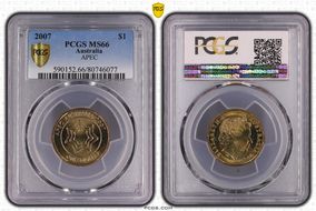 2007 $1 APEC MS66