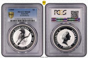 1995 $1 Kookaburra Ag MS68
