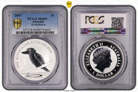 2007 $1 Kookaburra Ag MS69