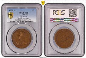 1920 //.  1D Dot below English obverse F15BN