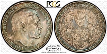 1927-D (5 Mk) X-1 Silver SP66