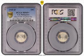 1945-D 10C Allen-9.05b Doubled Die MS65+