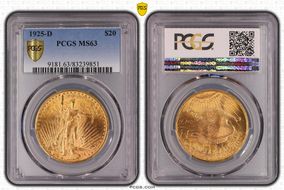 1925-D $20 MS63