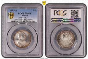 1913-A 2 Mk 25th Year J-111 MS64