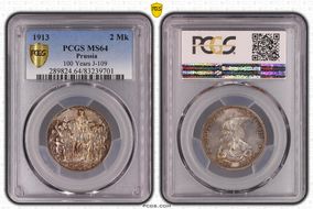 1913 2 Mk 100 Years J-109 MS64