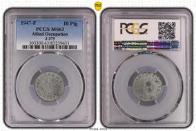 1947-F 10 Pfg J-375 MS63