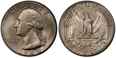 1984-D 25C MS66