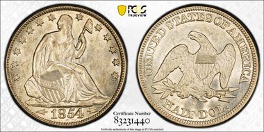 1854-O 50C Arrows MS61