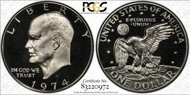 1974-S $1 Clad PR68CAM