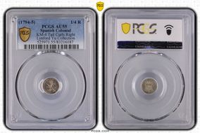 (1794-5) 1/4 R KM-4 Tail Curls Right AU55