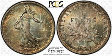 1906 1 Fr Gad-467 F-217 MS65