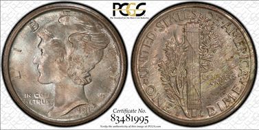 1918-S 10C MS66