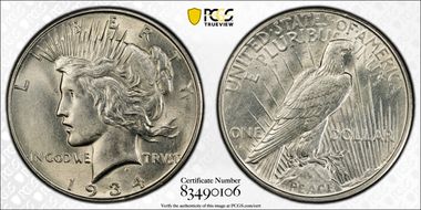 1934-D $1 AU58