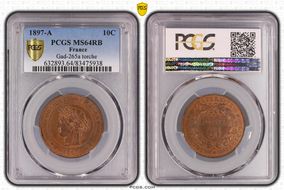 1897-A  10C Gad-265a F-135 torche MS64RB