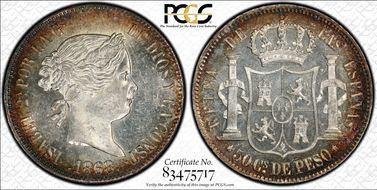 1868/58 50C MS62