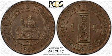 1886-A 1C Lec-38 MS64BN