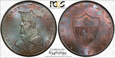 1792 Tk 1/2D DH-24 Lancashire, Lancaster MS65BN