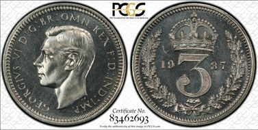 1937 3D S-4088 Crowned 3 PR66