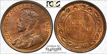 1916 1C MS65RB