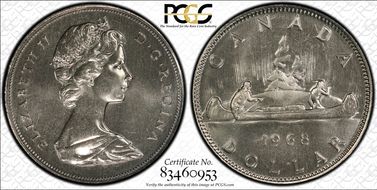 1968 $1 Voyageur MS67