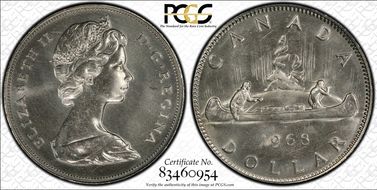 1968 $1 Small Island MS66