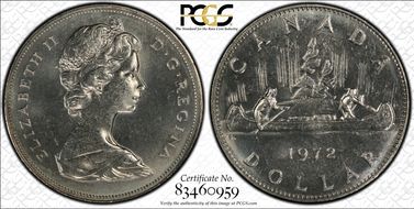 1972 $1 Voyageur MS66