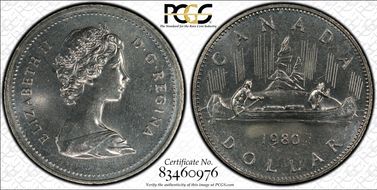 1980 $1 Voyageur MS66