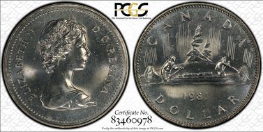 1981 $1 Voyageur MS66