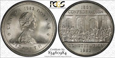 1982 $1 Constitution MS65