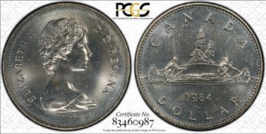 1984 $1 Voyageur MS66