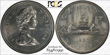 1985 $1 Voyageur MS66