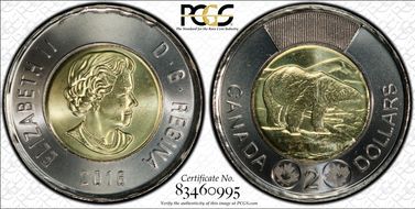 2016 $2 MS66