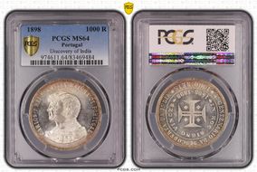 1898 1000 R Discovery of India KM-539  Ag MS64