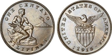 1915-S/S 1C Allen-2.13a Horned S MS63BN