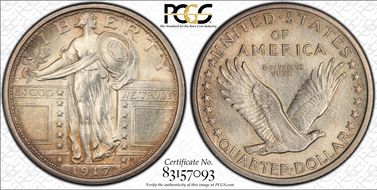 1917 25C Type 1 MS64FH