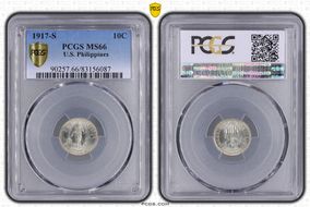 1917-S 10C KM-169 MS66