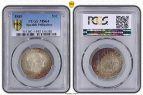 1885 50C KM-150  Ag MS64