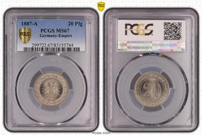 1887-A 20 Pfg J-6 MS67