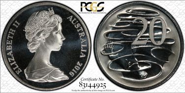 2016 20C Frosted Uncirculated Machin Obverse MS69