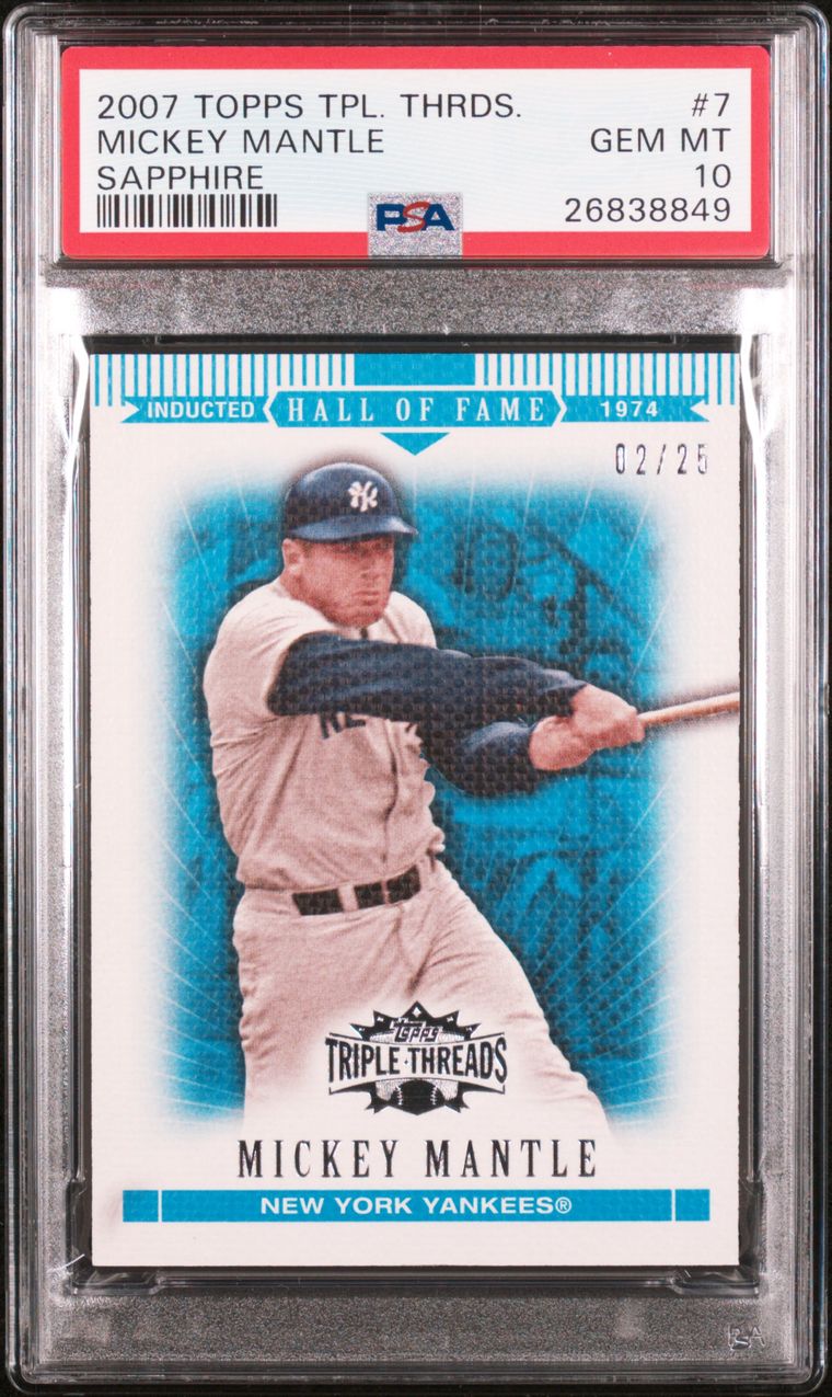 Mickey Mantle Gold Sparkle, Error Card, 2012 Topps #7, HOF, Yankees! –