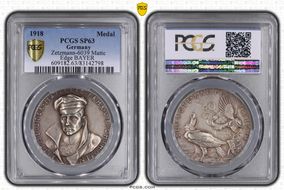 1918 Medal  Zetzmann-6039 Matte Ag Edge BAYER SP63